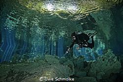 Cave diving by Uwe Schmolke 